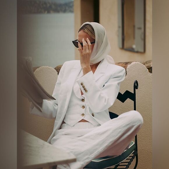 NWT J. Crew Carolina flare pant in stretch linen blend - Picture 8 of 14